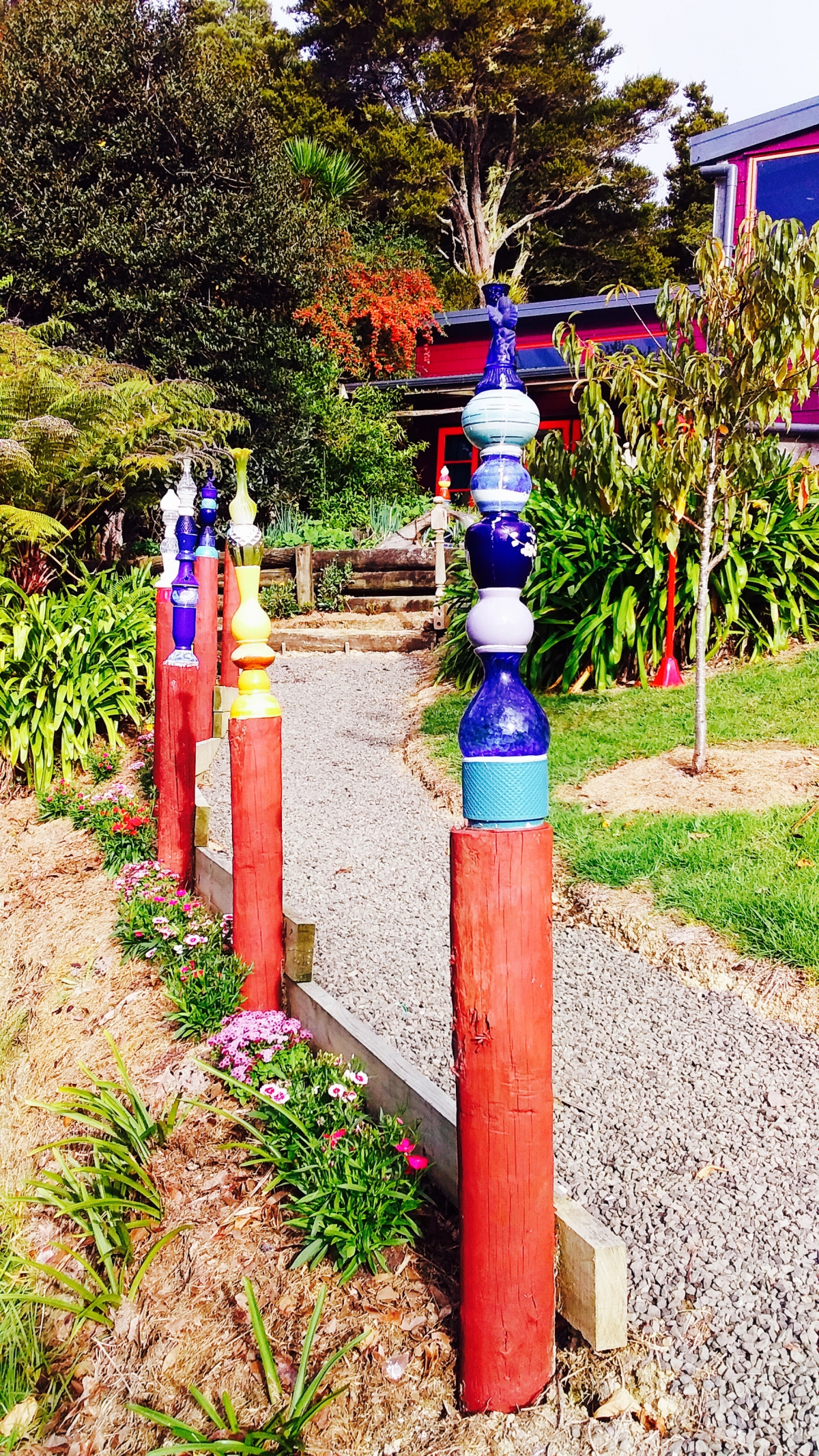 Photo of property: Path way to The Hideaway with solar lights.