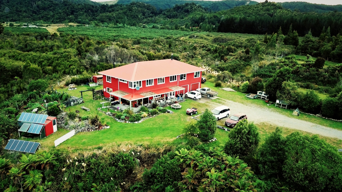 Photo of property: Aerial view of the farmhouse