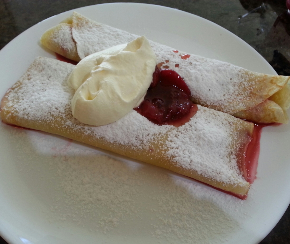 Photo of property: Berry filled crepes for breakfast