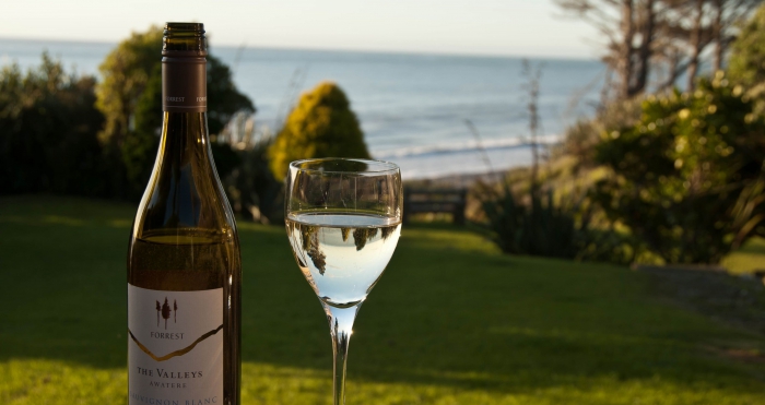Photo of property: glass of wine with sea views breakers boutique accommodation